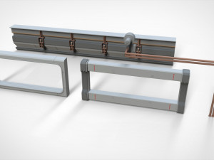 Sci-fi architecture elements collection 24 Model 3D
