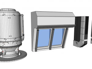 Sci-fi architecture elements collection 24 3D Model