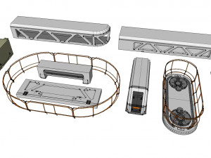 Sci-fi architecture elements collection 24 Model 3D