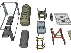 Sci-fi architecture elements collection 24 3D Model