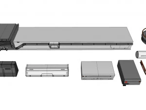 Sci-fi architecture elements collection 24 3D Model