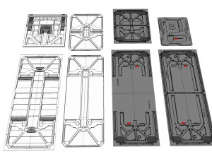 Sci-fi architecture elements collection 24 3D Model