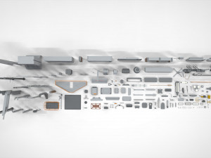 Sci-fi architecture elements collection 25 3D Model