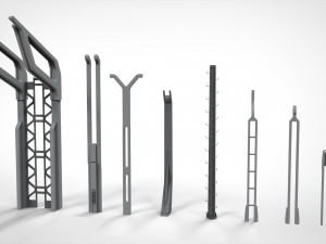 Sci-fi architecture elements collection 25 3D Model