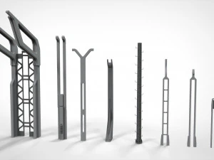 Sci-fi architecture elements collection 25 3D Model