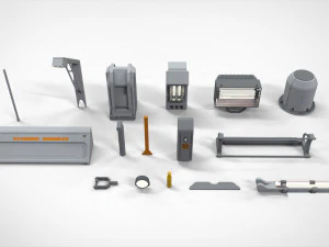 Sci-fi architecture elements collection 25 3D Model