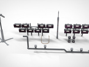 Sci-fi architecture elements collection 25 3D Model