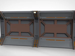 Sci-fi architecture elements collection 25 3D Model
