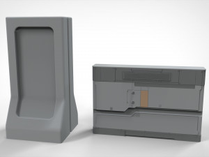 Sci-fi architecture elements collection 25 3D Model