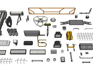 Sci-fi architecture elements collection 25 3D Model