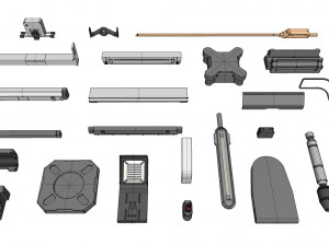 Sci-fi architecture elements collection 25 3D Model