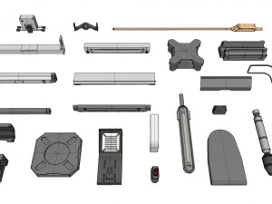 Sci-fi architecture elements collection 25 3D Model