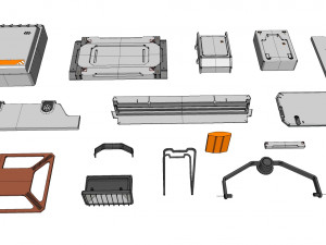 Sci-fi architecture elements collection 25 3D Model