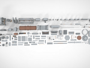 Sci-fi architecture elements collection 26 3D Model