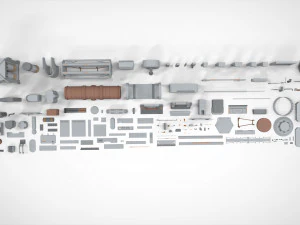 Sci-fi architecture elements collection 26 3D Model