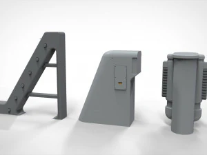 Sci-fi architecture elements collection 26 3D Model