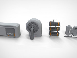 Sci-fi architecture elements collection 26 3D Model