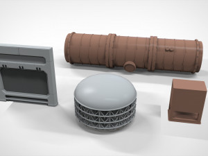 Sci-fi architecture elements collection 26 3D Model