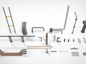 Sci-fi architecture elements collection 26 3D Model