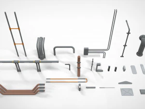 Sci-fi architecture elements collection 26 3D Model