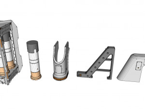 Sci-fi architecture elements collection 26 3D Model