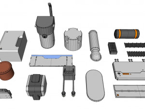 Sci-fi architecture elements collection 26 3D Model