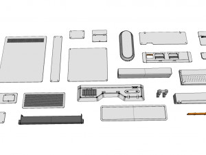 Sci-fi architecture elements collection 26 3D Model
