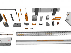 Sci-fi architecture elements collection 26 3D Model