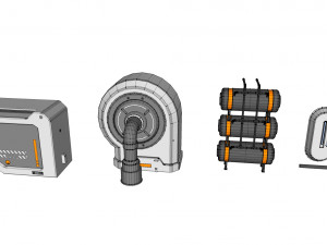 Sci-fi architecture elements collection 26 3D Model