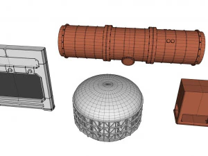 Sci-fi architecture elements collection 26 3D Model