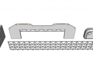 Sci-fi architecture elements collection 26 3D Model