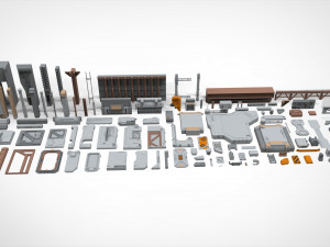 Sci-fi architecture elements collection 27 3D मॉडल