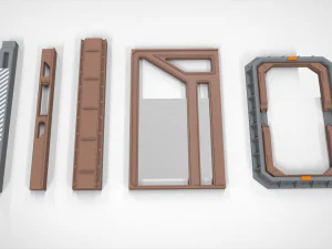 Sci-fi architecture elements collection 27 3D Model