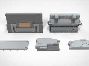 Sci-fi architecture elements collection 27 3D Model