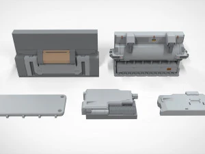 Sci-fi architecture elements collection 27 3D Model