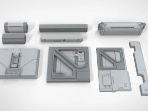 Sci-fi architecture elements collection 27 3D Model