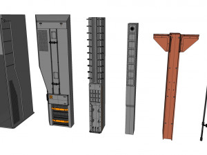 Sci-fi architecture elements collection 27 3D Model