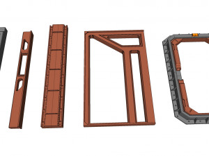 Sci-fi architecture elements collection 27 3D Model