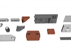 Sci-fi architecture elements collection 27 3D Model