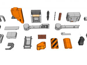 Sci-fi architecture elements collection 27 3D Model