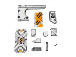 Sci-fi architecture elements collection 27 3D Model