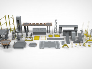 Sci-fi architecture elements collection 28 3D Model