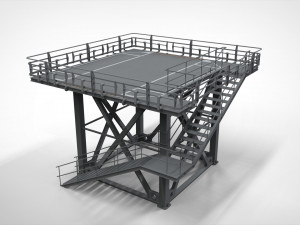 Sci-fi architecture elements collection 28 3D Model