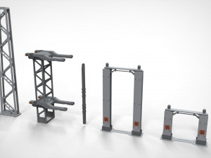 Sci-fi architecture elements collection 28 3D Model