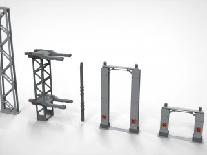 Sci-fi architecture elements collection 28 3D Model