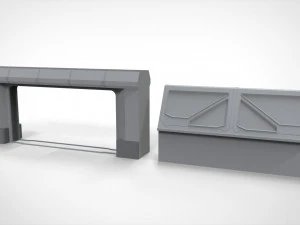 Sci-fi architecture elements collection 28 3D Model