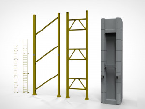 Sci-fi architecture elements collection 28 3D Model