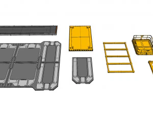 Sci-fi architecture elements collection 28 3D Model