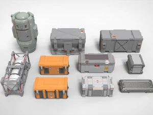 विज्ञान कथा कंटेनर 3 3D मॉडल