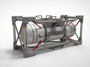 Sci fi container 3 Model 3D